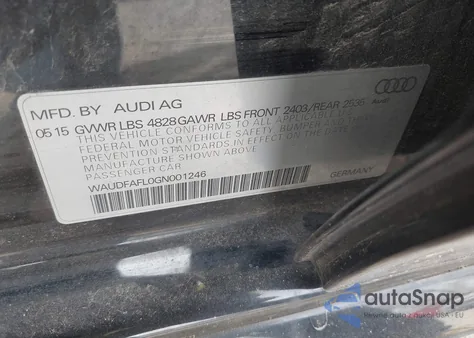 2016 Audi A4 2.0T Premium из США, поврежденный, VIN WAUDFAFL0GN001246